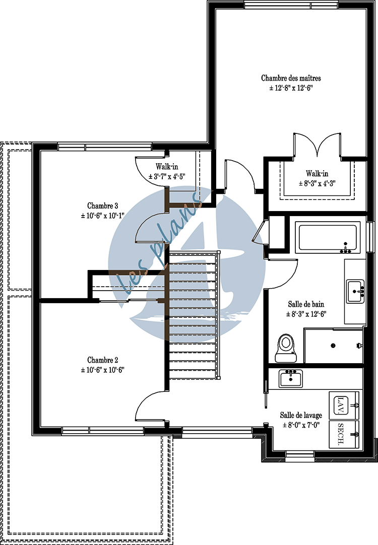 Plan de l'étage - Maison à 2 étages 19066