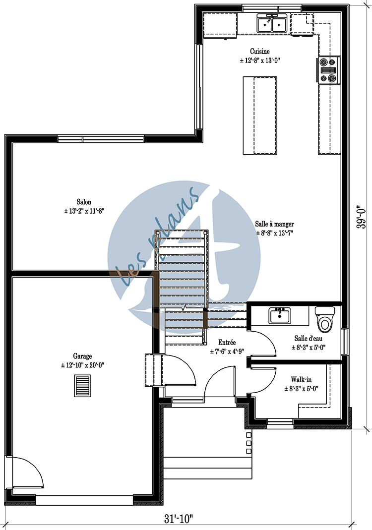 Plan du rez-de-chaussée - Cottage 19066