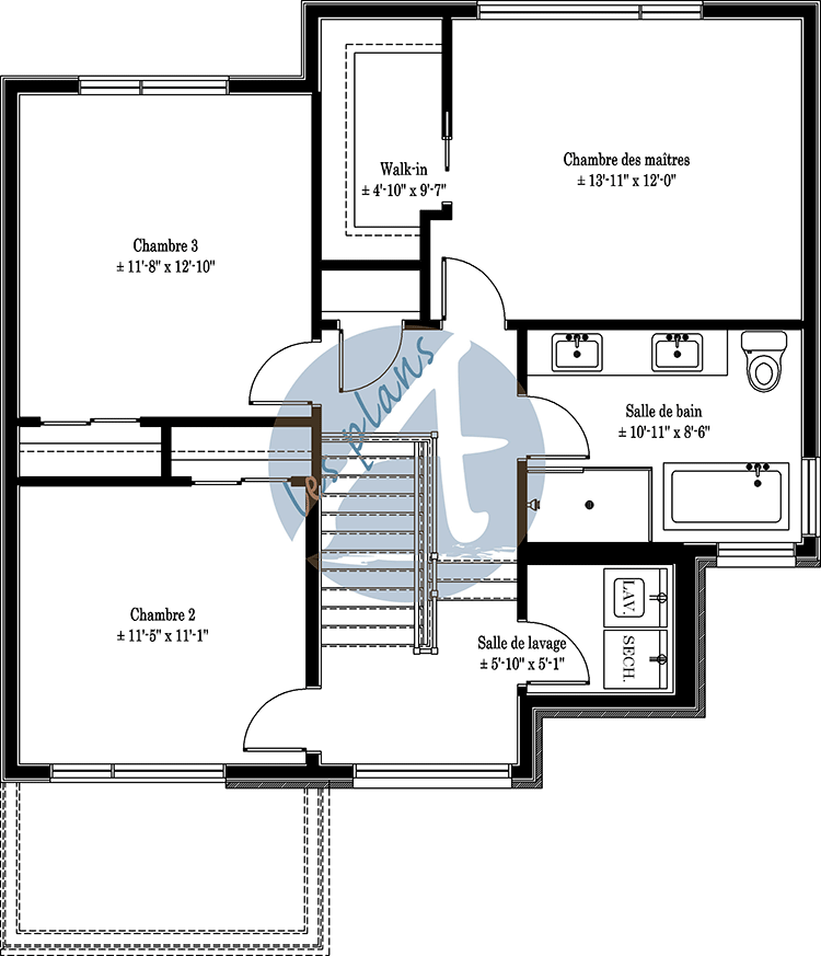 Plan de l'étage - Maison à 2 étages 19070