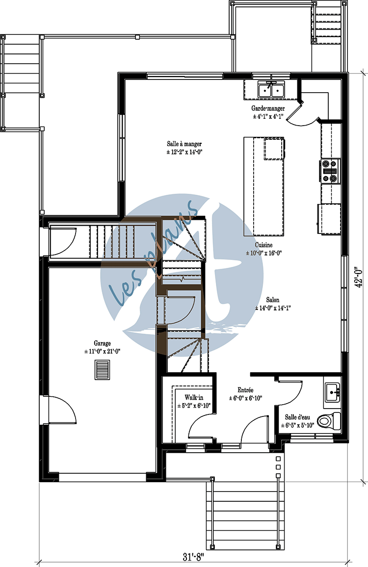 Plan du rez-de-chaussée - Cottage 20007A