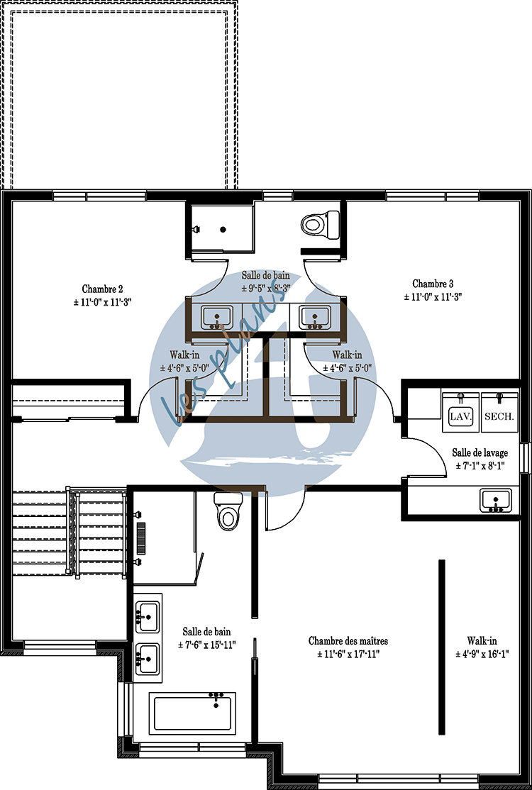 Plan de l'étage - Maison à 2 étages 20058