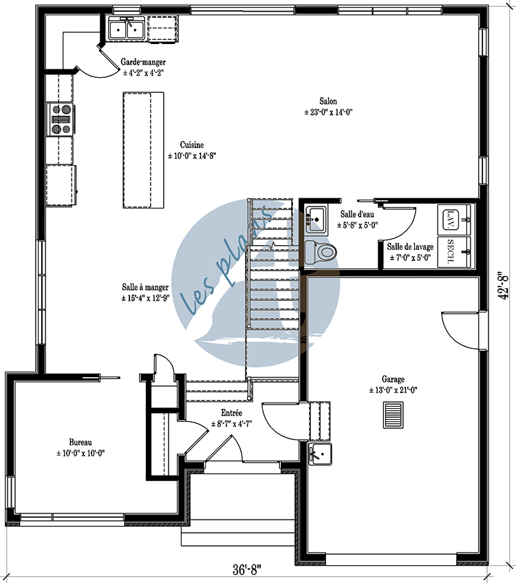 Plan du rez-de-chaussée - Cottage 20063