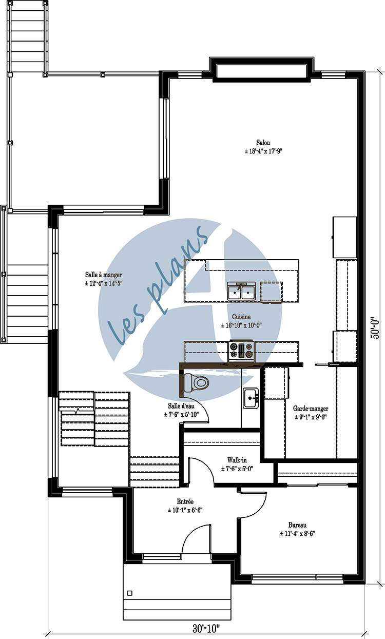 Plan du rez-de-chaussée - Cottage 20075
