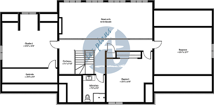 Plan de l'étage - Maison à 2 étages 20087