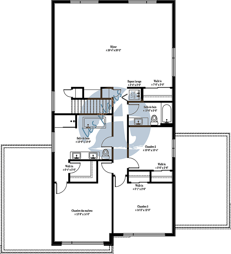 Plan de l'étage - Maison à 2 étages 20097A