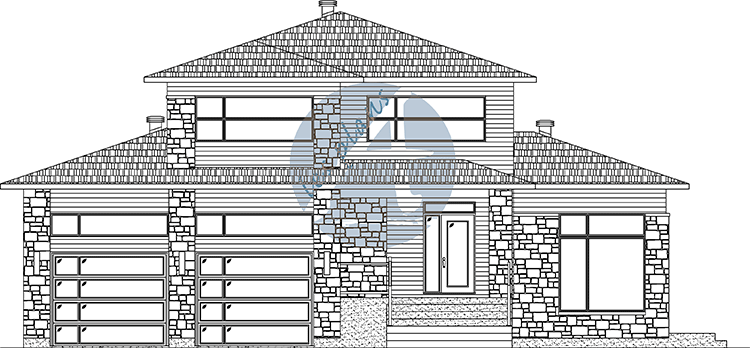Façade - Maison à 2 étages 20097A