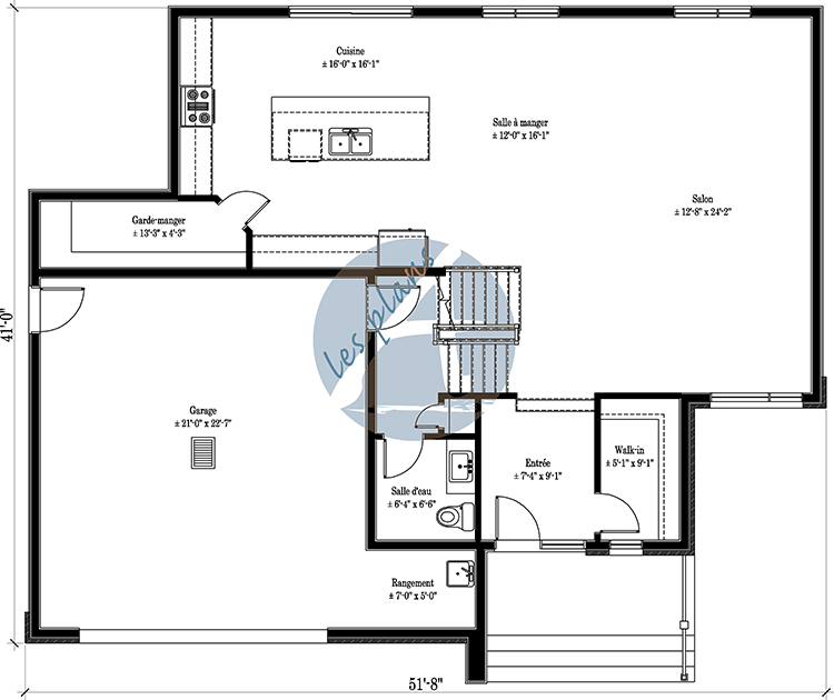 Plan du rez-de-chaussée - Cottage 21002