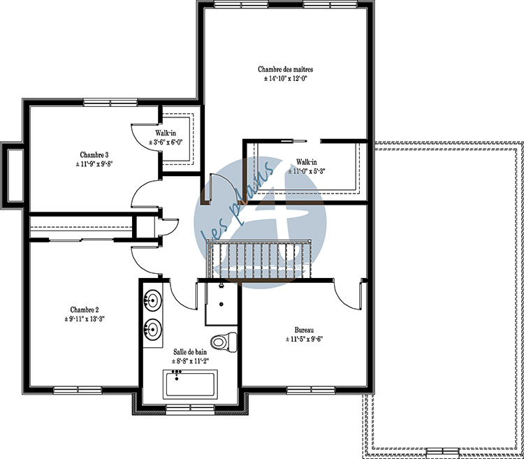 Plan de l'étage - Maison à 2 étages 21031