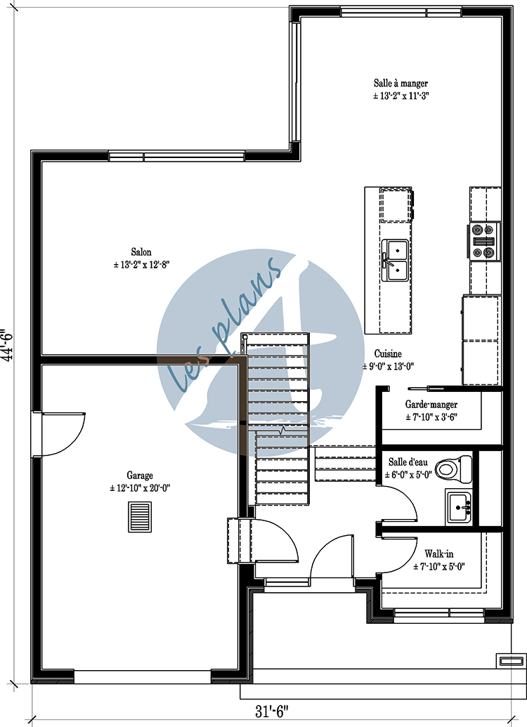 Plan du rez-de-chaussée - Cottage 21066