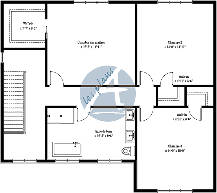 Plan de l'étage - Maison à 2 étages 21084