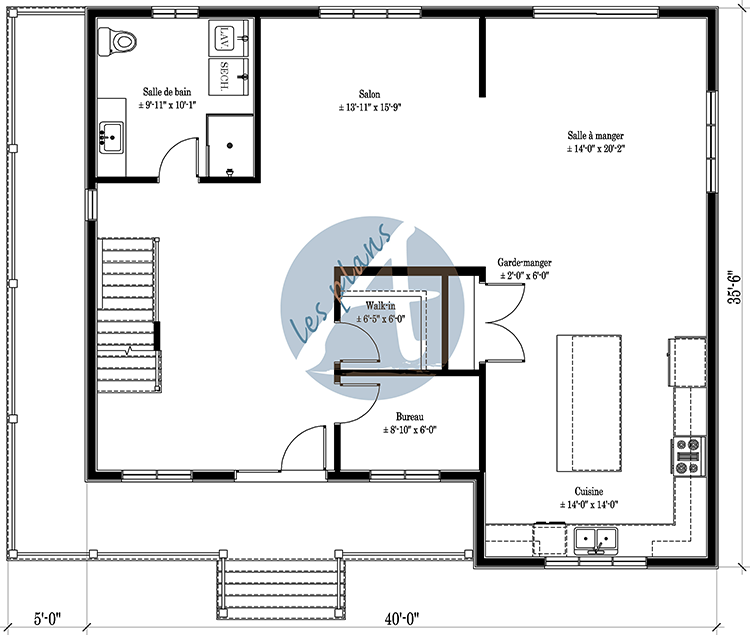 Plan du rez-de-chaussée - Cottage 21084