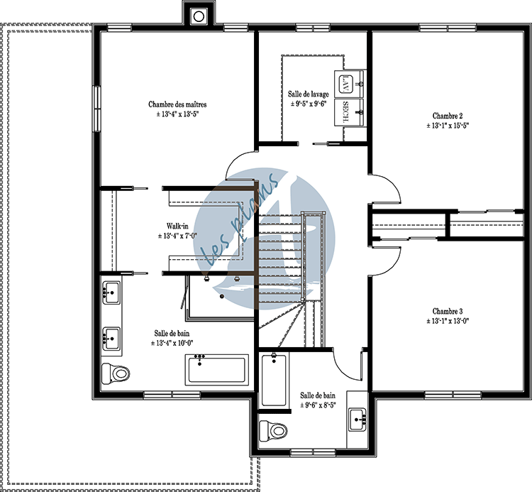 Plan de l'étage - Maison à 2 étages 23058