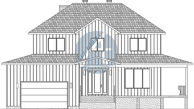 Façade - Maison à 2 étages 23058