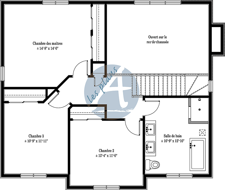 Plan de l'étage - Maison à 2 étages 23076
