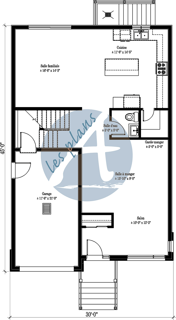 Plan du rez-de-chaussée - Cottage 23083