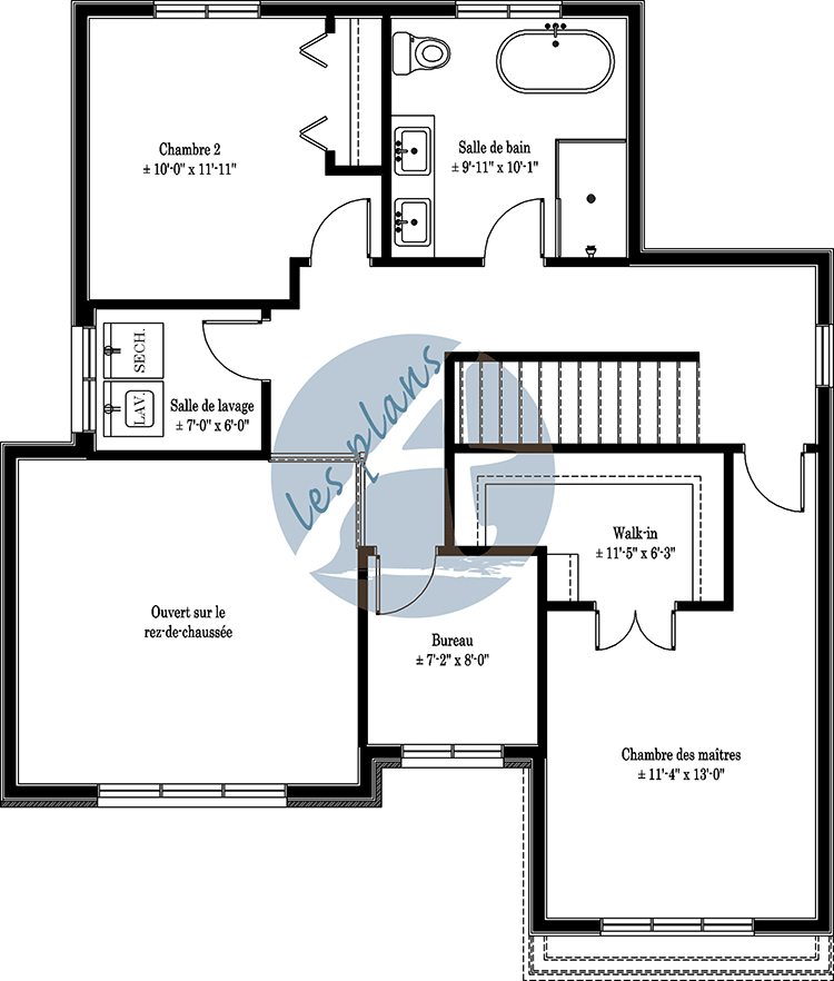 Plan de l'étage - Maison à 2 étages 25005A