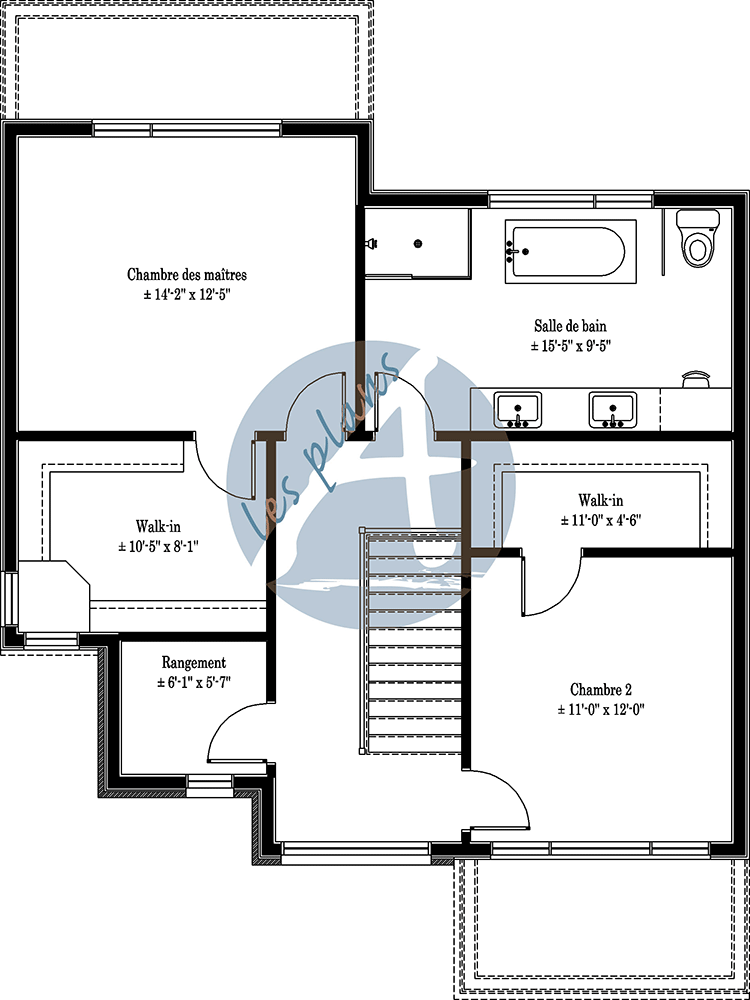 Plan de l'étage - Maison à 2 étages 25022A
