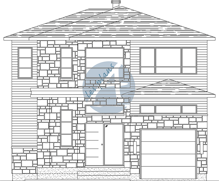 Façade - Maison à 2 étages 25022A
