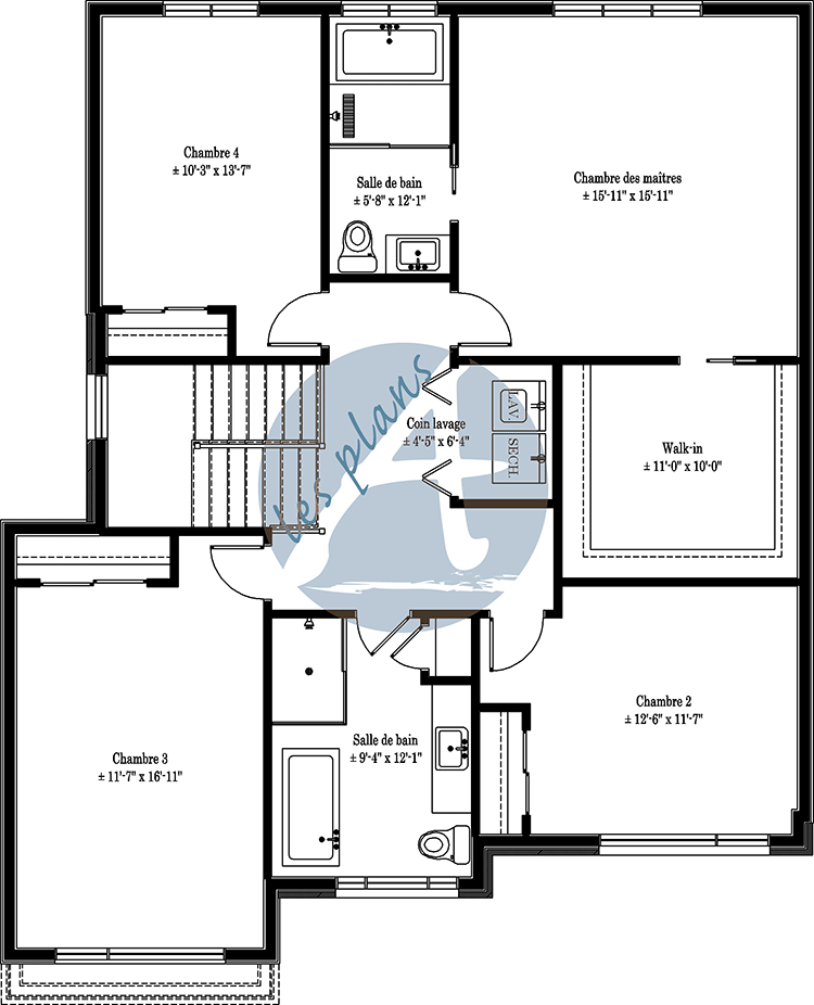 Plan de l'étage - Maison à 2 étages 25023A