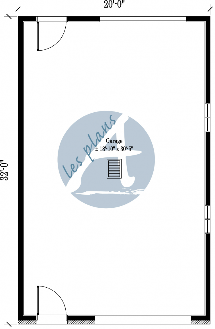 Plan du rez-de-chaussée - Garage 08024