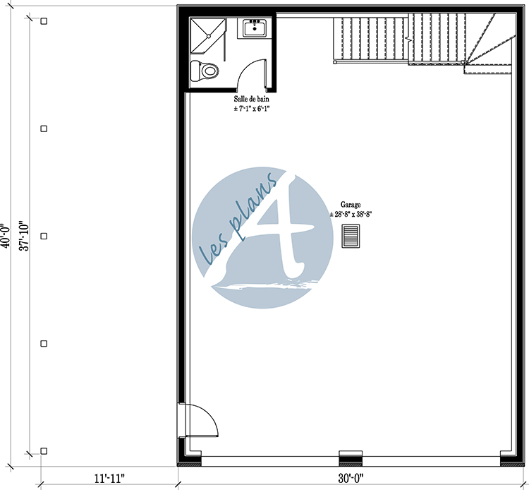 Plan du rez-de-chaussée - Garage 22013