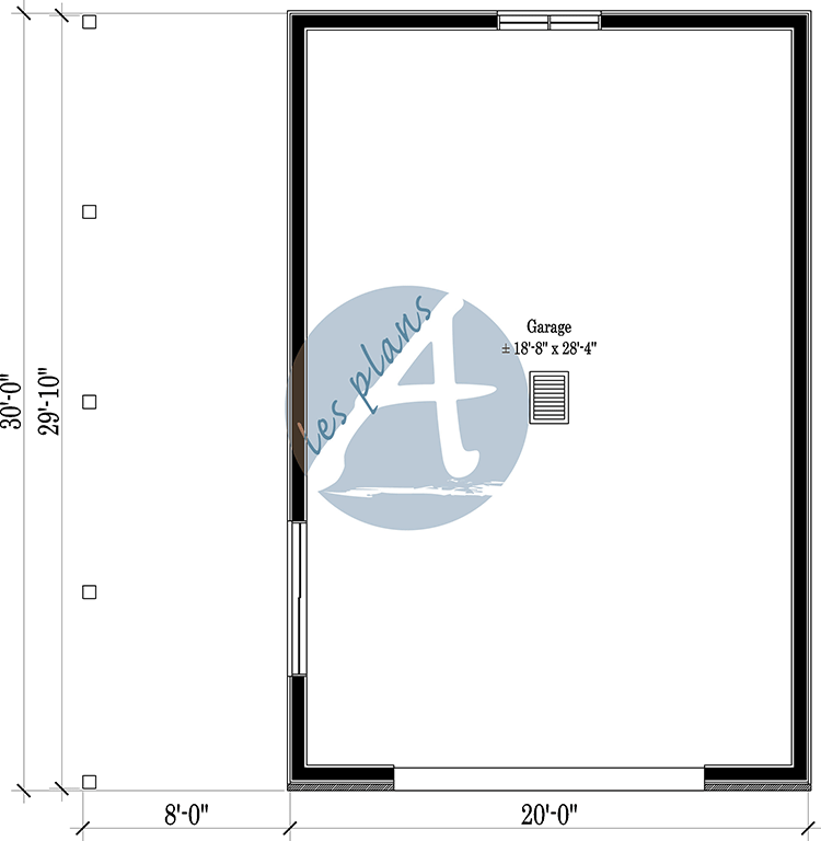 Plan du rez-de-chaussée - Garage 22043A