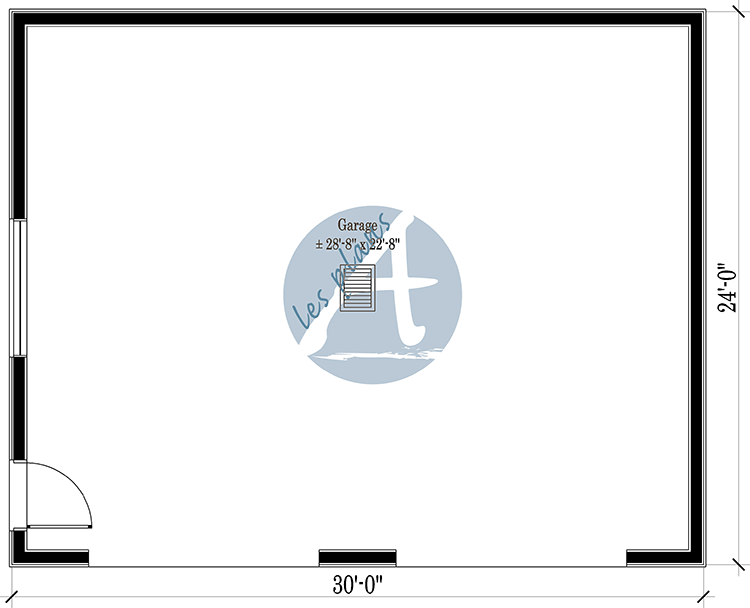 Plan du rez-de-chaussée - Garage 22067