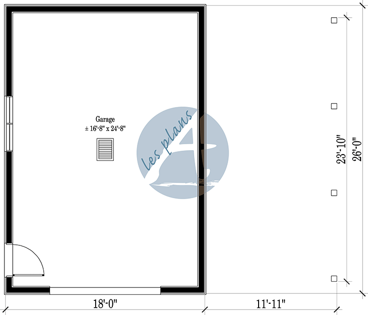 Plan du rez-de-chaussée - Garage 22088