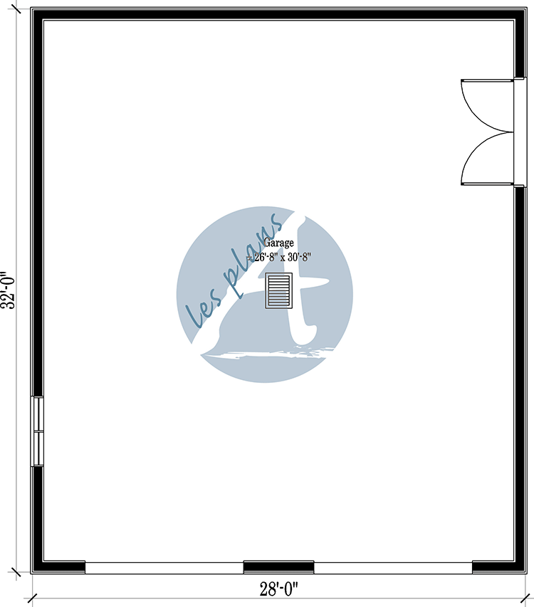 Plan du rez-de-chaussée - Garage 24033B