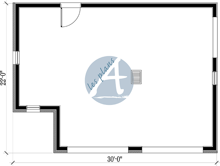 Plan du rez-de-chaussée - Garage 25004