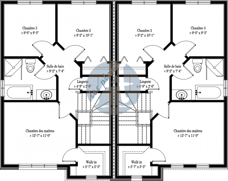 Plan de l'étage - Maison semi-détachée 17066
