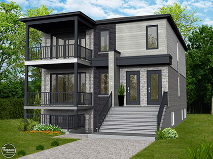 Plan de triplex 19015