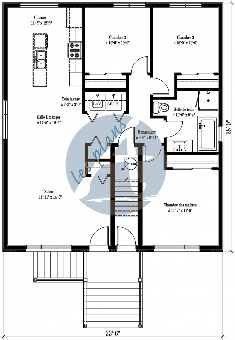 Plan du rez-de-chaussée - Triplex 19033