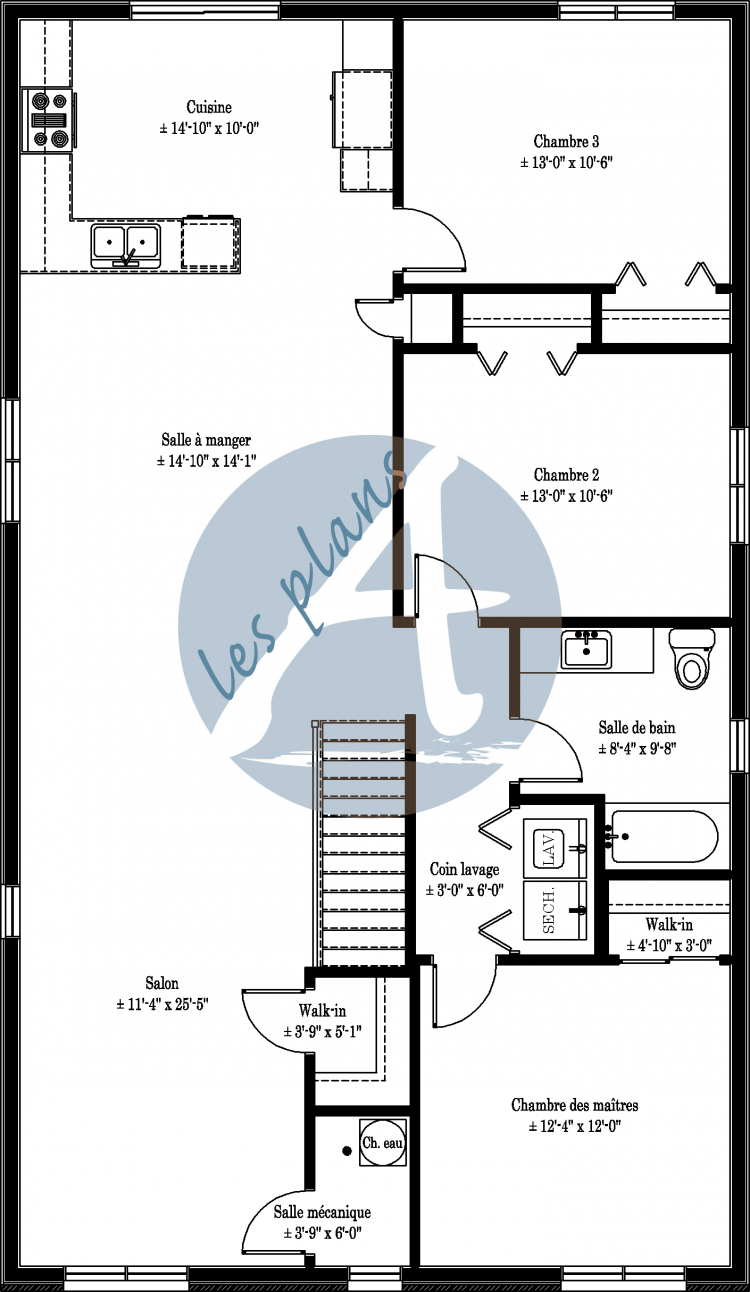 Plan de l'étage - Triplex 19062
