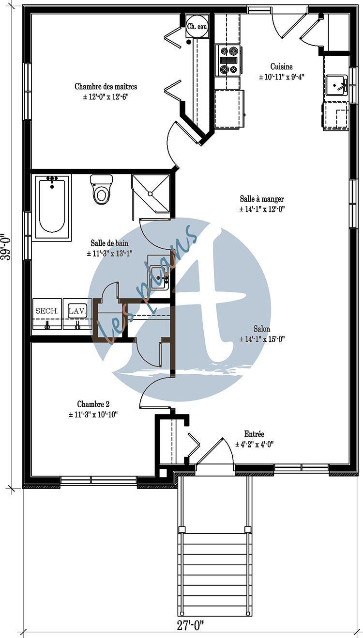 Plan du rez-de-chaussée - Triplex 21003