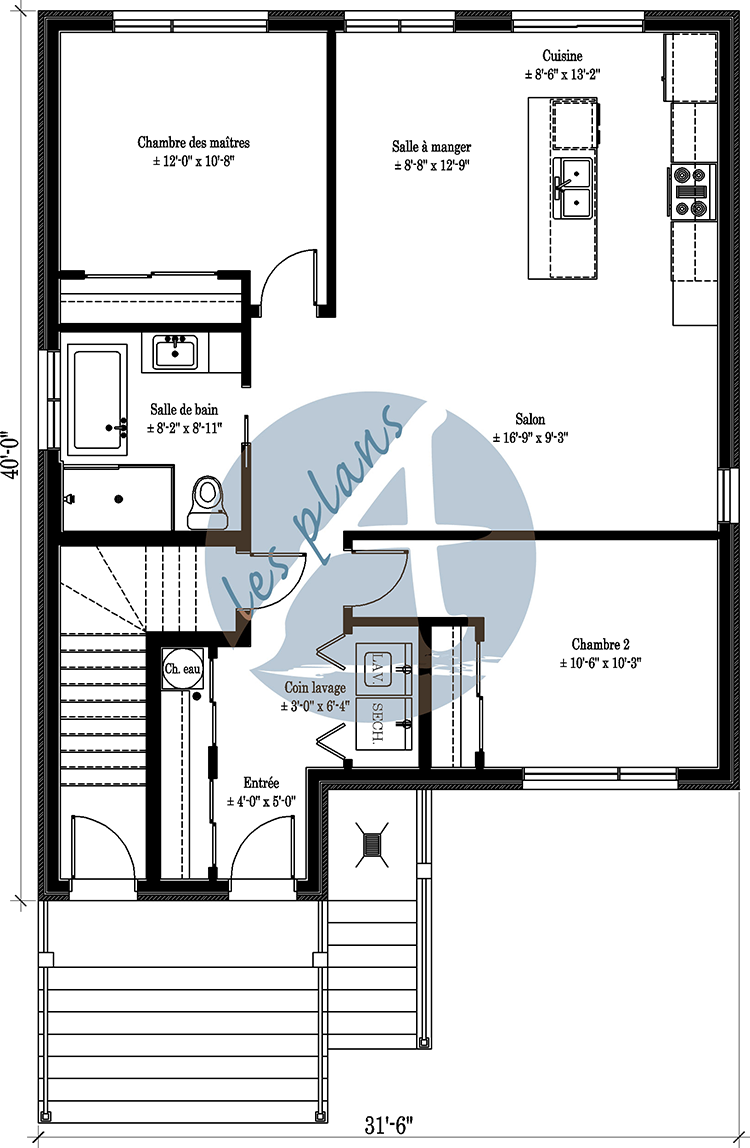 Plan du rez-de-chaussée - Triplex 21047C