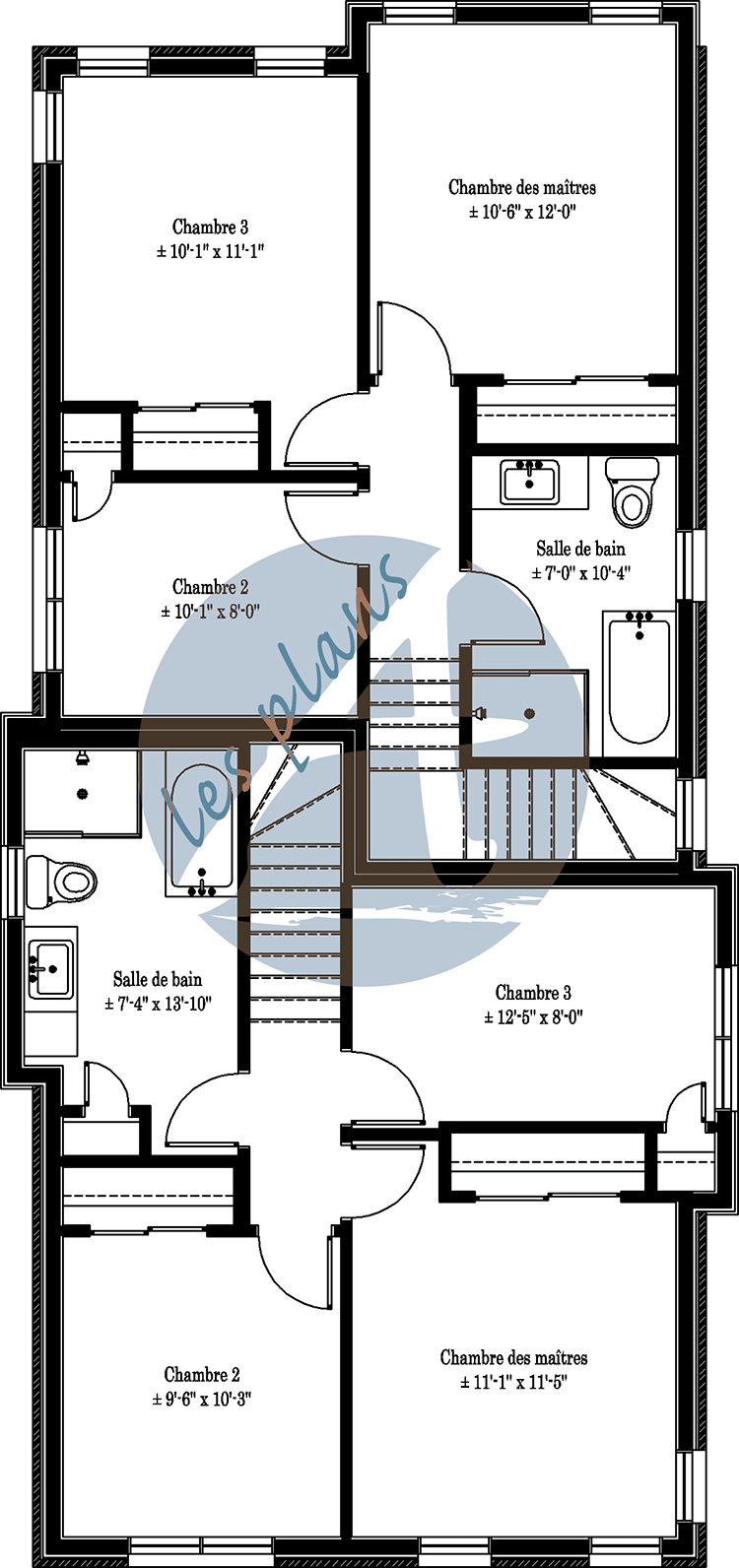 Plan de l'étage - Maison multifamiliale 23032B
