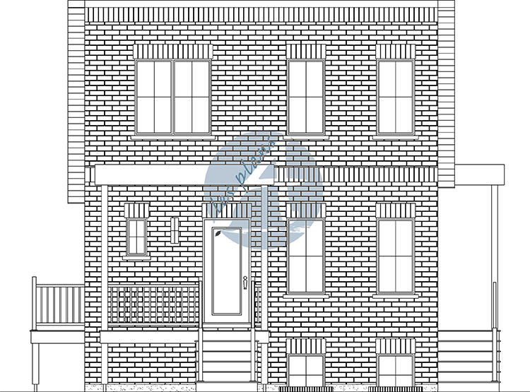 Façade - Maison multifamiliale 23032B