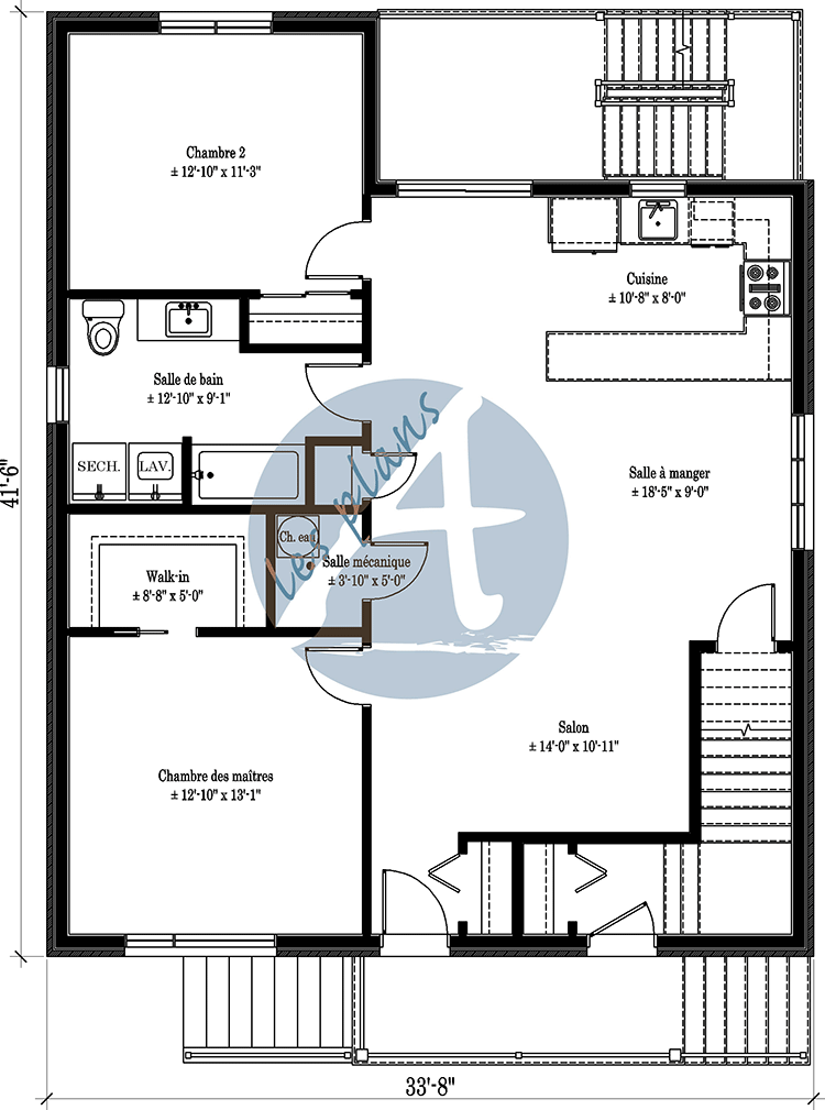 Plan du rez-de-chaussée - Triplex 23038