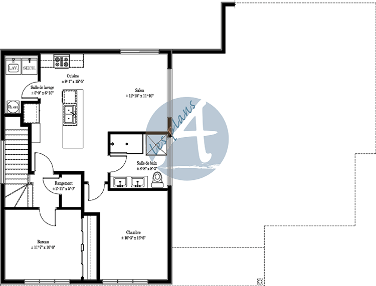 Plan de l'étage - Maison bi-générationnelle 24011