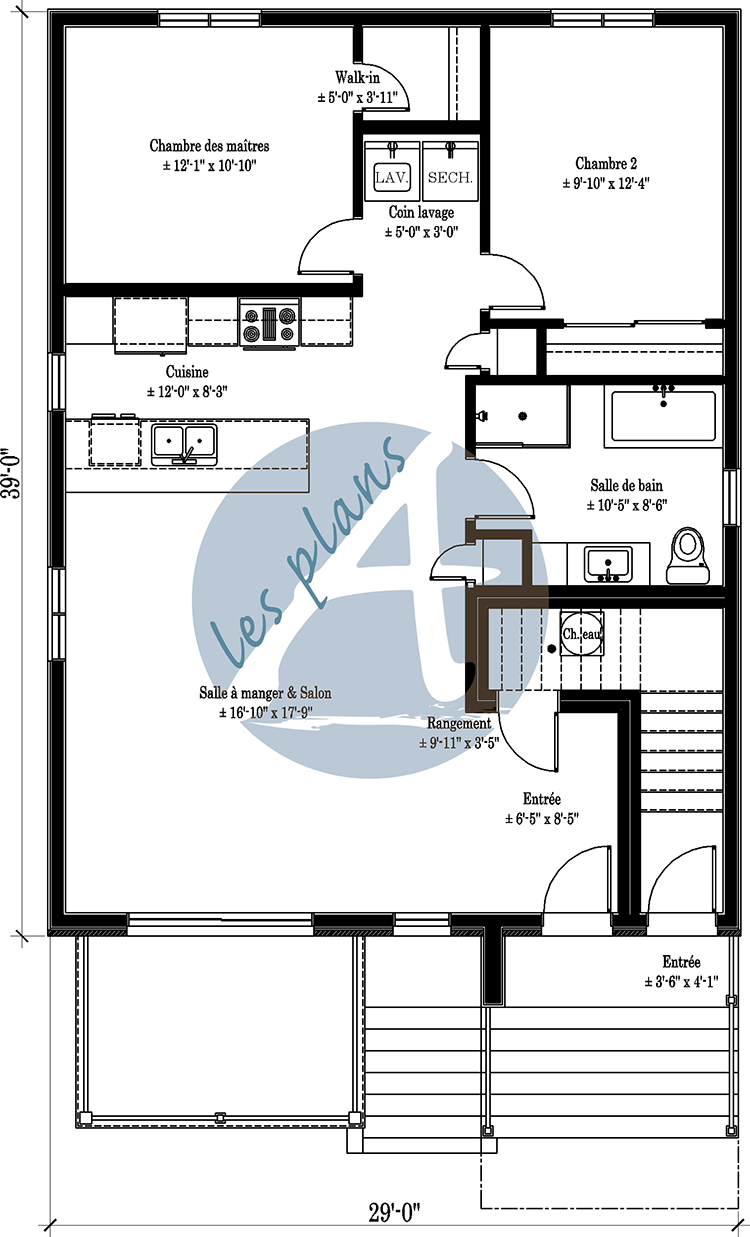 Plan du rez-de-chaussée - Triplex 25017A