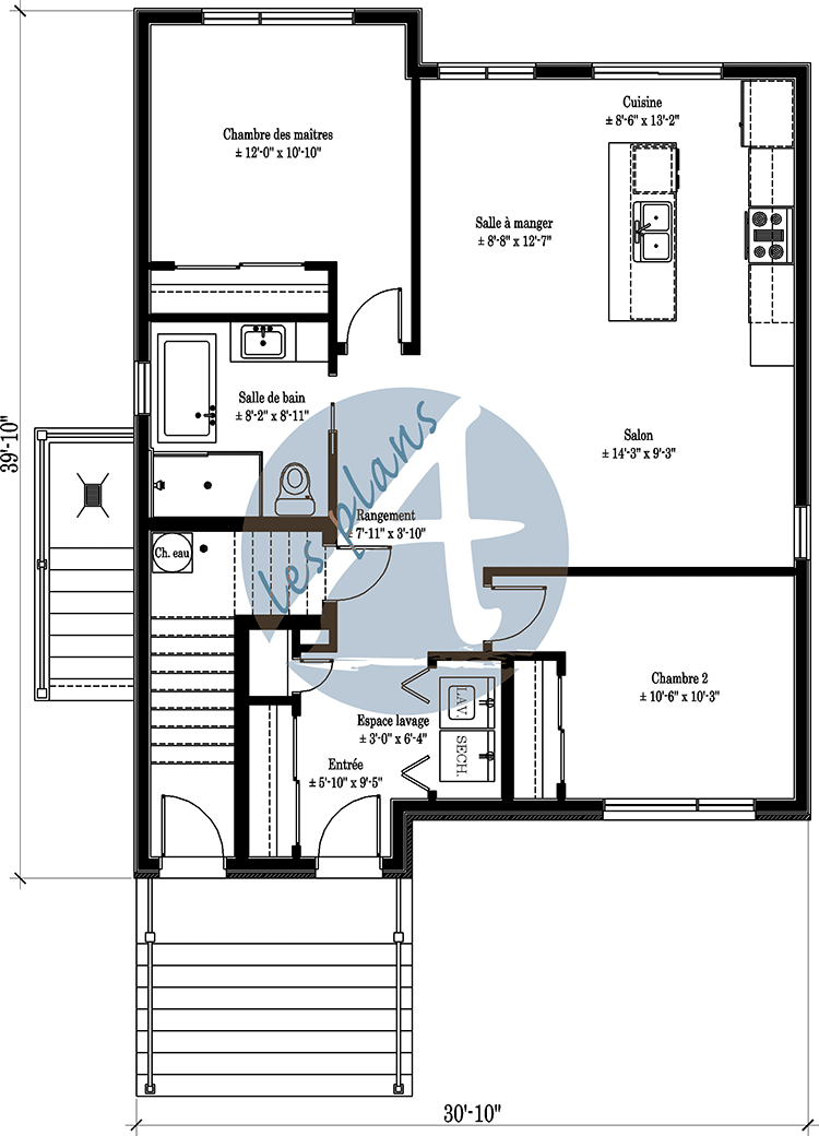 Plan du rez-de-chaussée - Triplex 25035A