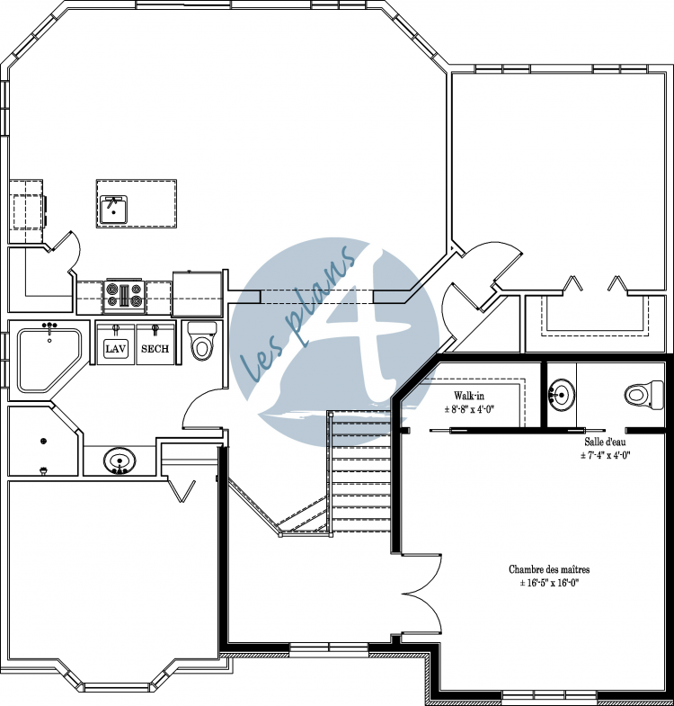 Plan de l'étage - Maison split-level 09017