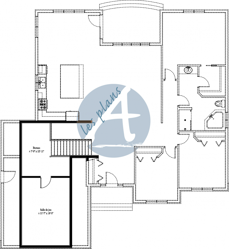 Plan de l'étage - Maison split-level 12014